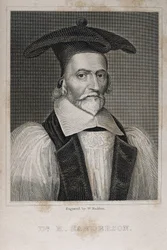 サンダーソン、ロバート（1587-1663）。イギリスの神学者、詭弁家。エングレーヴィング。