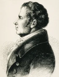 SCHLEGEL, August Wilhelm von (1767-1845)。ドイツのロマン主義理論家。エッチング