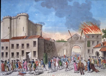 1789年7月14日、フランス革命における群衆によるバスティーユの襲撃