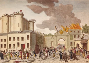 1789年7月14日、フランス革命における群衆によるバスティーユの襲撃