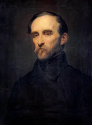 Eugene Cavaignac (1802-1857) アルジェリア総督の肖像 Ary Scheffer (1795-1858) の絵画 19世紀。ディム。0.76×0.56m。