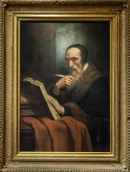 ジョン・カルヴァン（Jean Cauvin）の肖像 - アーリー・シェファー（1795-1858）の絵 プロテスタント宗教改革（1509-1564）におけるフランスの作家、神学者、牧師。