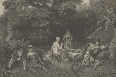 Gipseying Party、カリフォルニア州。 1830年。