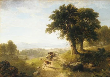 川の情景、1854 年。