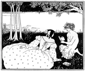 1898年、小川で女性にパンを読んでもらいました。