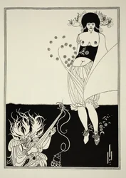 オスカーワイルド（1854-1900）1893年の「サロメ」からの胃のダンス（ラインブロックプリント）