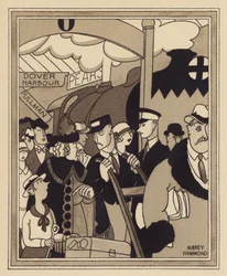 ロンドンの鉄道ターミナル (litho)