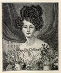 ザクセン＝ワイマール＝アイゼナハのアウグスタがプロイセンの王女として、1829年。
