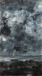 La ville - The Town - Strindberg, August (1849-1912) - 1903 - 油彩・キャンバス - 94,5x53 - Nationalmuseum Stockholm
