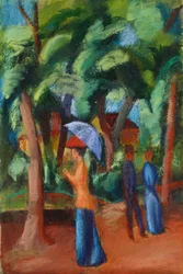 公園の散歩、1914年