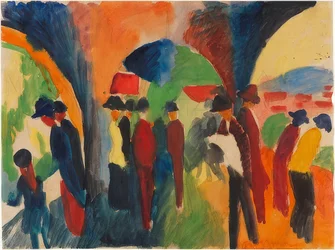 トゥーンのアーバーの下で（ウォーカーモチーフ）。 1913