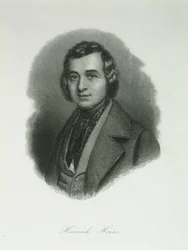 詩人ハインリッヒハイネの肖像1797-1856、1842