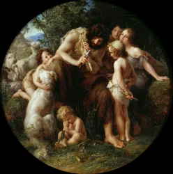 フルートの父ユバル、1839年。