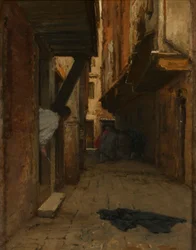 ベネチアの路地でストリートファイト