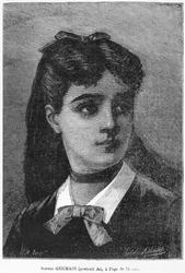 14歳のソフィー・ジェルマン（1776-1831年）、「社会主義の歴史」からの挿絵、1880年頃