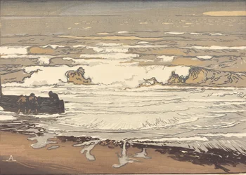 広がる波、1901 年 9 月の洪水 Les Vagues deferlent、1901 年。