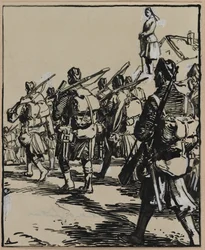 国境の戦い: イギリス兵のグループ