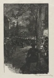 大通りモンマルトル、夕方、1890。