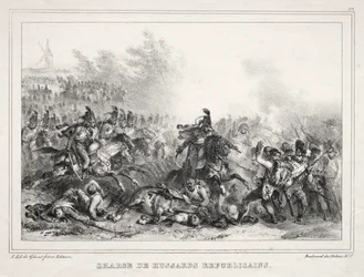 1833 年のアルバム: 共和党軽騎兵の突撃