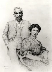 アドルフ・ジロードン（1849-1929）と彼の妻、クレア、1907