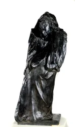 バルザックのオノレのモニュメント 最後の習作の前に。オーギュスト・ロダン（1840-1917）による彫刻 1897年 パリ、ロダン美術館