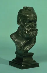 ヴィクトルユーゴーの肖像画の頭（1802-85）（ブロンズ）
