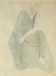 着席女性;座っている女性、