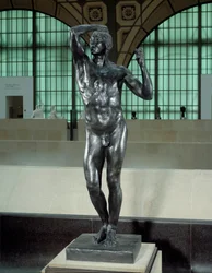 ブロンズ彫刻「The brazen Age」 オーギュスト・ロダン（1840-1917）作 Dim.178 x 59 x 61.5 cm1877年以降パリ、オルセー美術館