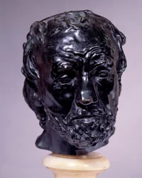 鼻を折られた男の頭 オーギュスト・ロダン（1840-1917）の彫刻 19世紀 パリ、ロダン美術館