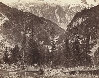 Chalet de Handeck、ハスリ バレー、カントン ベルン、スイス、c. 1860年