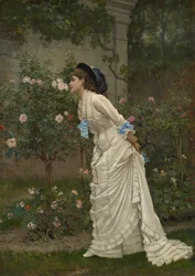 女性とバラ、1879