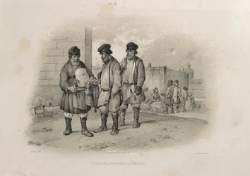 Sbitenを飲むビルダー：From the Saint Isaacs Cathedral、1845