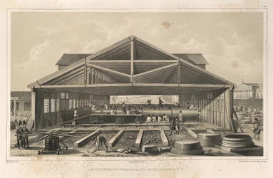 Stone Masons Workshop From：The Construction of the Saint Isaacs Cathedral、1845