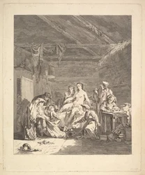 結婚式の夜の後、シーツを見せなければなりません。 Voyage enSibérie、1767年から