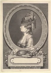 Adrienne-Sophie Marquise de ***、1779の肖像。
