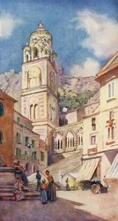 アマルフィ大聖堂（カラーリトグラフ）