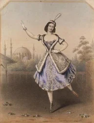 La Lituana」のファニー・セリート（1817-1909）（リトグラフ）
