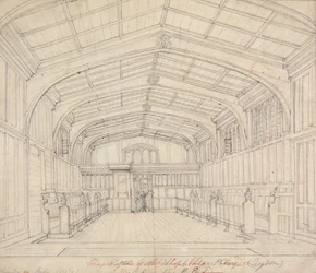 クロイドンの大司教の宮殿の礼拝堂: 東端からの眺め