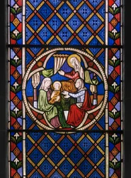 セントアンの生活、詳細、1848年（ステンドグラス）