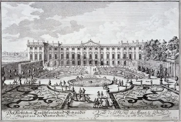 トラウソンの王子の宮殿、ウィーンc.1719のガーデンフロント
