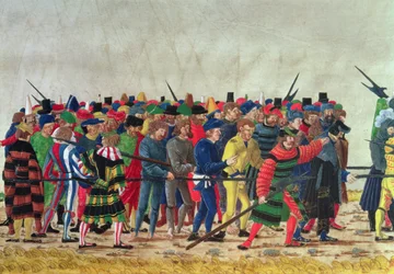 フランスの囚人を護衛するマクシミリアン1世のハルバーディア（I）（1459-1519）