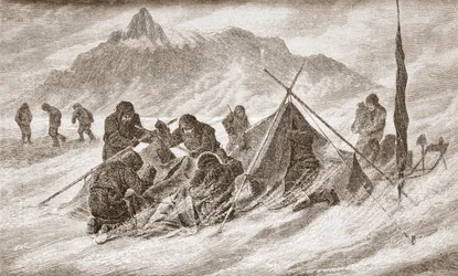 吹雪の間、涙は拡大します、1876