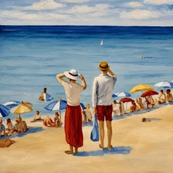 夏のビーチの景色