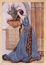 ジョン・キーツ: Isabella, Or, The Pot Of Basil (color litho)