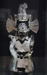 神トラロック、トラウアク、後古典期後期、1500年頃の形の香炉