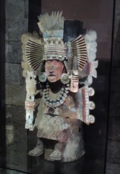 トウモロコシの女神Xilonen、Tlahuac、後古典期後期、c.1500の形の香炉