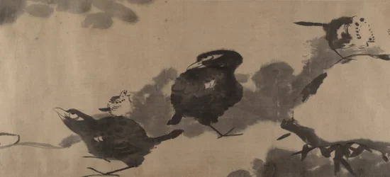 蓮の池の鳥、ca。 1690。