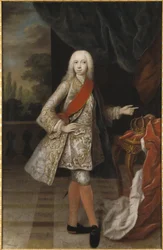 Pierre III (tsarde Russie) - ロシア皇帝ピョートル3世(1728-1762)の肖像、デナー、バルタザール(1685-1749)作。キャンバスに油彩。寸法：184x118cm。ストックホルム国立博物館