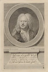 シルヴィウス・レオポルド・ヴァイスの肖像 1686-1750, 1750.