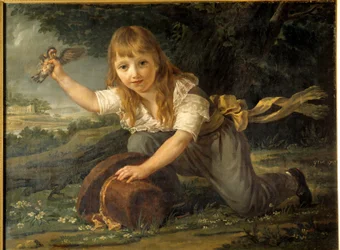 ポーラン・デ・アワーズの子供の肖像、裕福な製造業の家の家督を継ぎ、後にモンペリエの市長となる人物 絵画：アントワーヌ・ジャン・グロ（1771-1835） 1793年 日0.98x0.74 m レンヌ、ボザール美術館（Musee des Beaux Arts